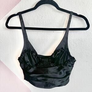 Black‎ Ruffle Babydoll Top, Goth Whimsigoth Grunge Indie Sleaze Coquette XS